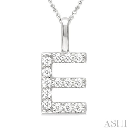 Classic 'E' Initial Diamond Pendant