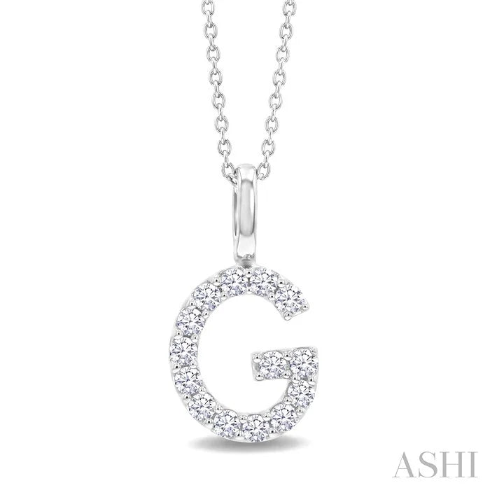 Classic 'G' Initial Diamond Pendant