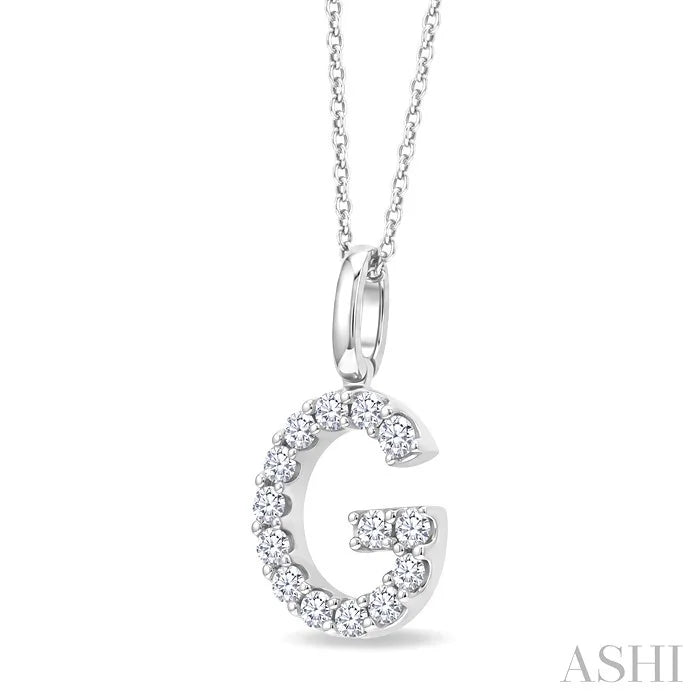 Classic 'G' Initial Diamond Pendant