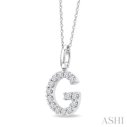 Classic 'G' Initial Diamond Pendant