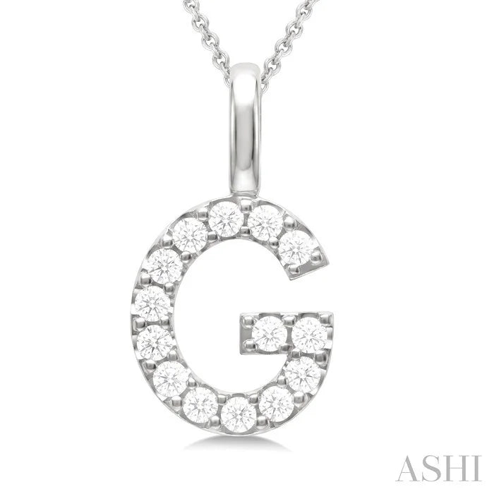 Classic 'G' Initial Diamond Pendant