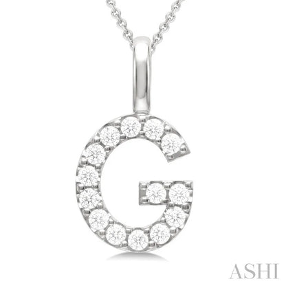 Classic 'G' Initial Diamond Pendant