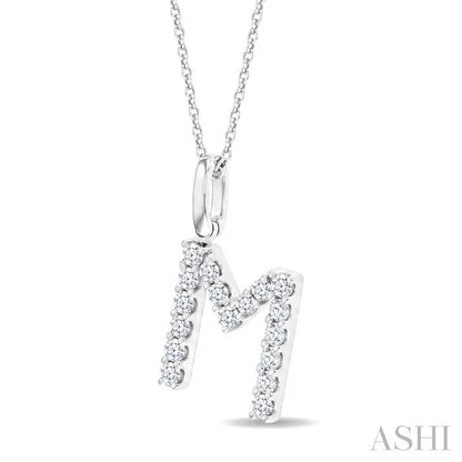 Classic 'M' Initial Diamond Pendant