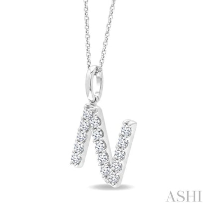 Classic 'N' Initial Diamond Pendant