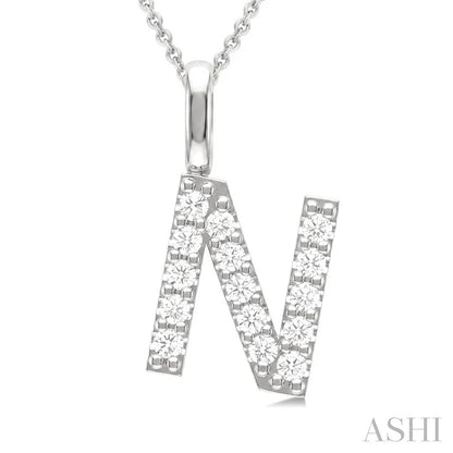 Classic 'N' Initial Diamond Pendant