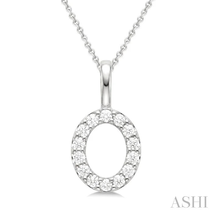 Classic 'O' Initial Diamond Pendant