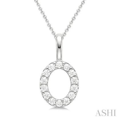 Classic 'O' Initial Diamond Pendant