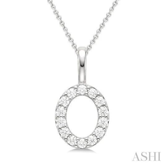 Classic 'O' Initial Diamond Pendant