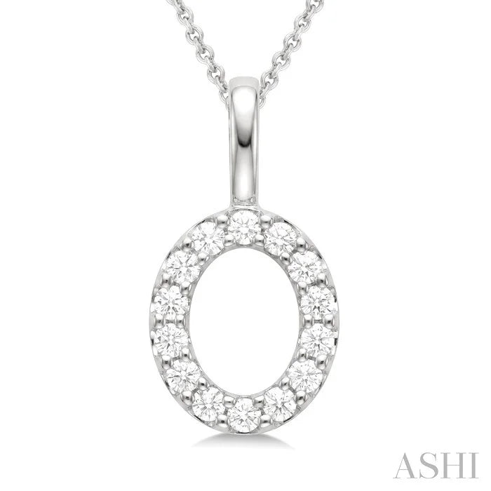 Classic 'O' Initial Diamond Pendant