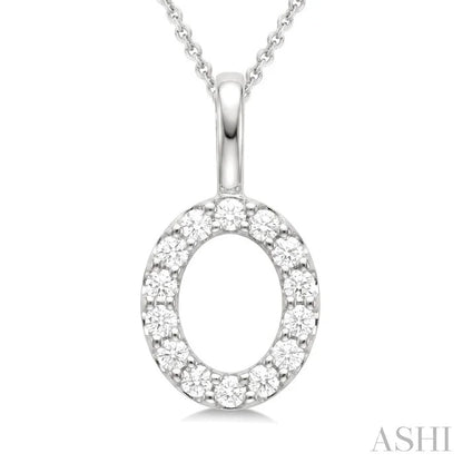 Classic 'O' Initial Diamond Pendant