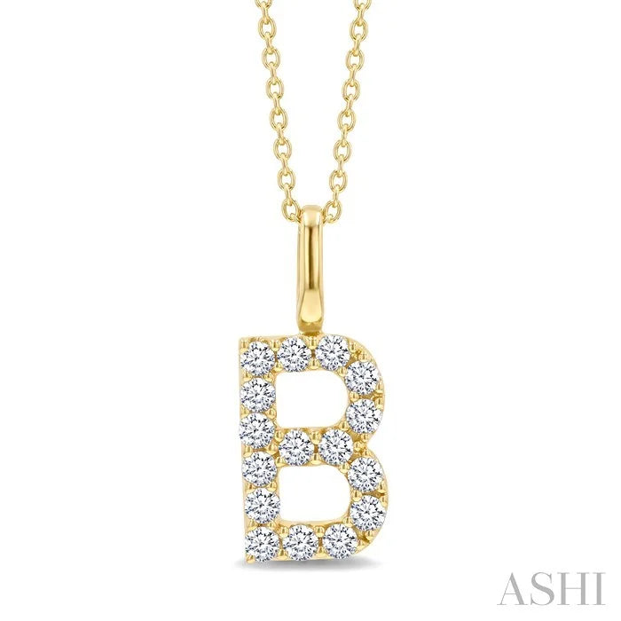 Classic 'B' Initial Diamond Pendant