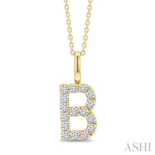Classic 'B' Initial Diamond Pendant