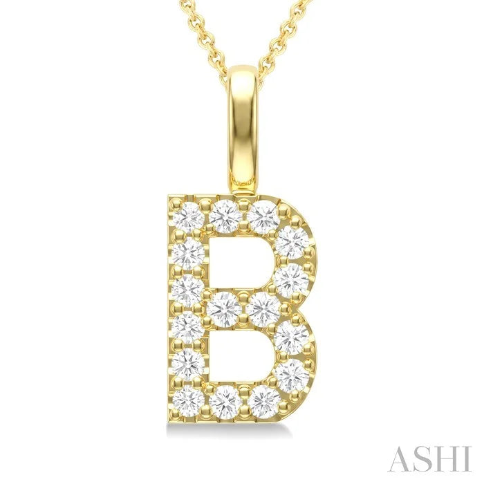 Classic 'B' Initial Diamond Pendant