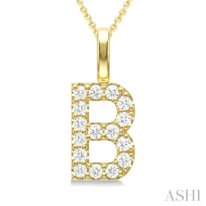 Classic 'B' Initial Diamond Pendant