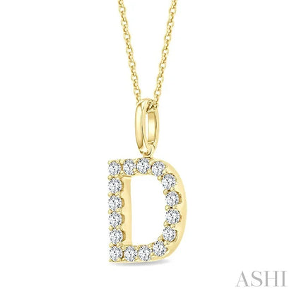 Classic 'D' Initial Diamond Pendant