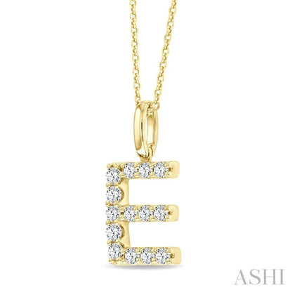 Classic 'E' Initial Diamond Pendant