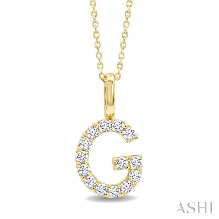 Classic 'G' Initial Diamond Pendant