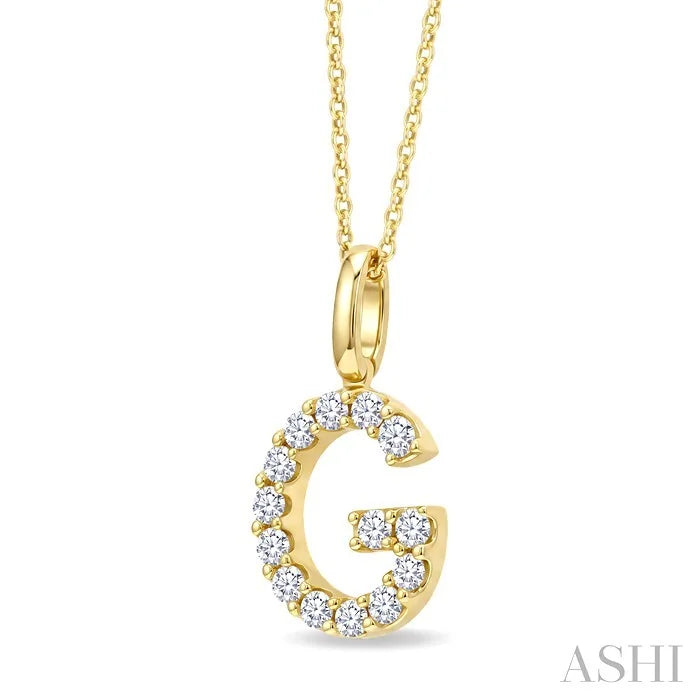 Classic 'G' Initial Diamond Pendant