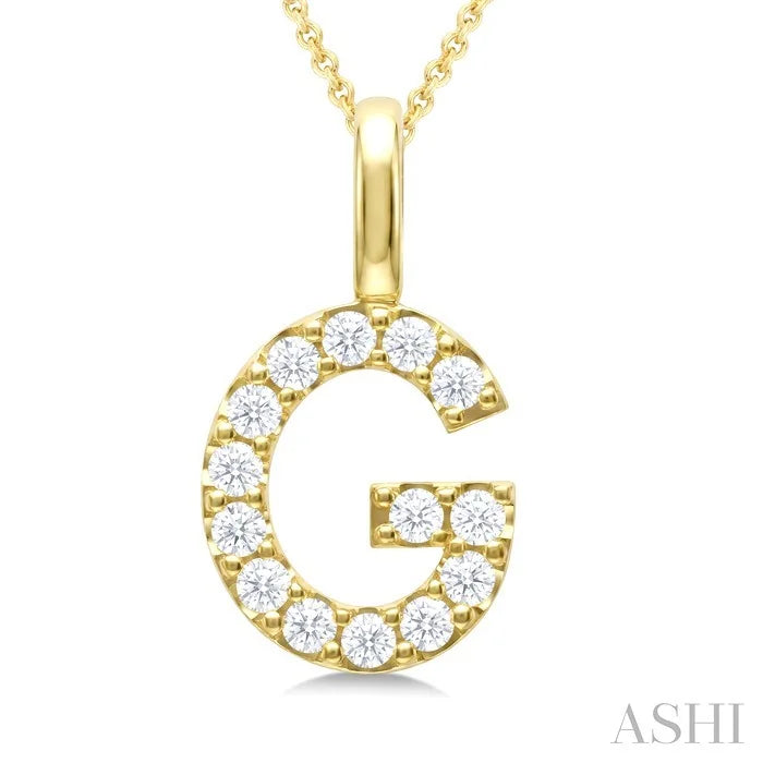 Classic 'G' Initial Diamond Pendant