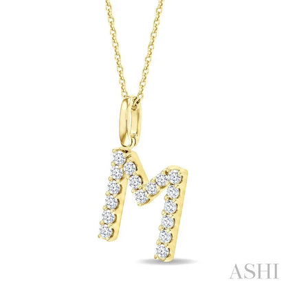 Classic 'M' Initial Diamond Pendant