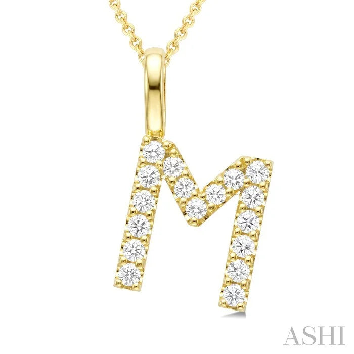 Classic 'M' Initial Diamond Pendant