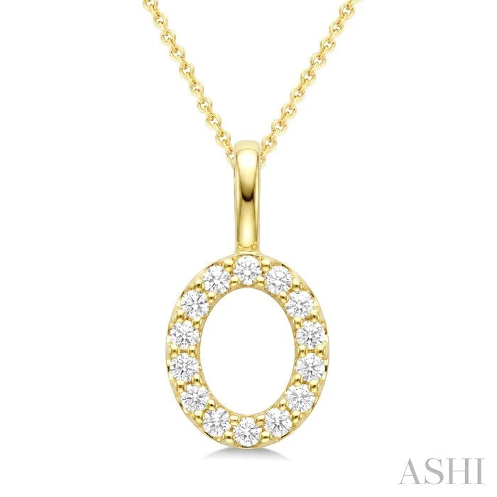 Classic 'O' Initial Diamond Pendant
