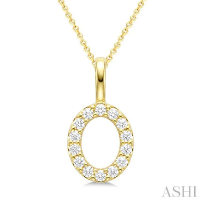 Classic 'O' Initial Diamond Pendant