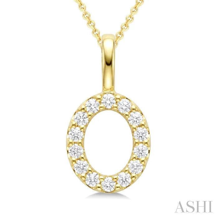 Classic 'O' Initial Diamond Pendant