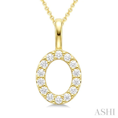 Classic 'O' Initial Diamond Pendant