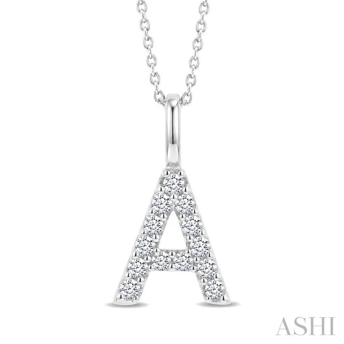 Classic 'A' Initial Diamond Pendant