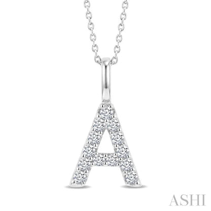 Classic 'A' Initial Diamond Pendant