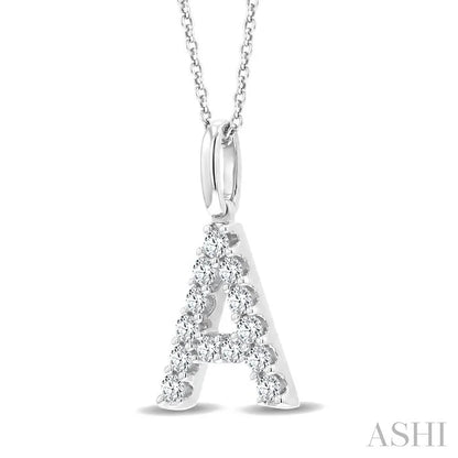 Classic 'A' Initial Diamond Pendant