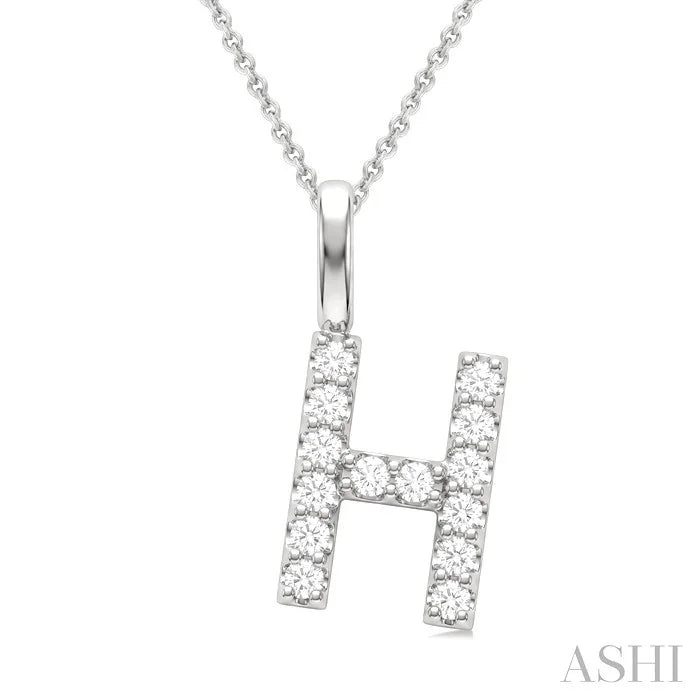 Classic 'H' Initial Diamond Pendant