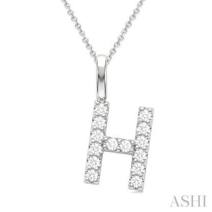 Classic 'H' Initial Diamond Pendant
