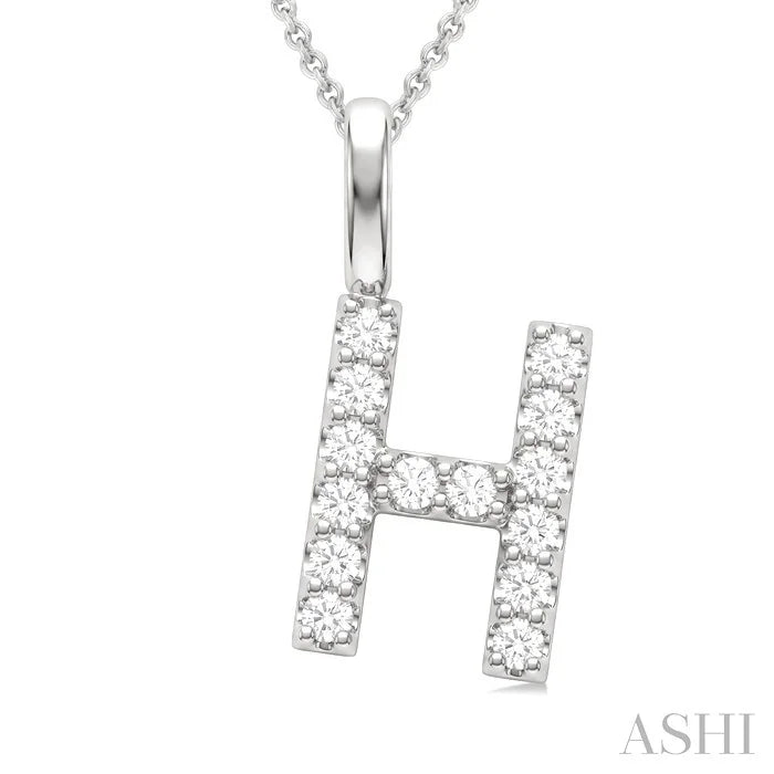 Classic 'H' Initial Diamond Pendant