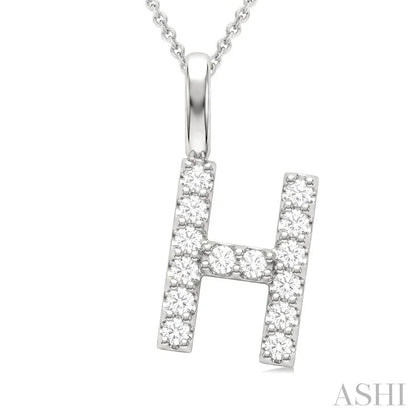 Classic 'H' Initial Diamond Pendant