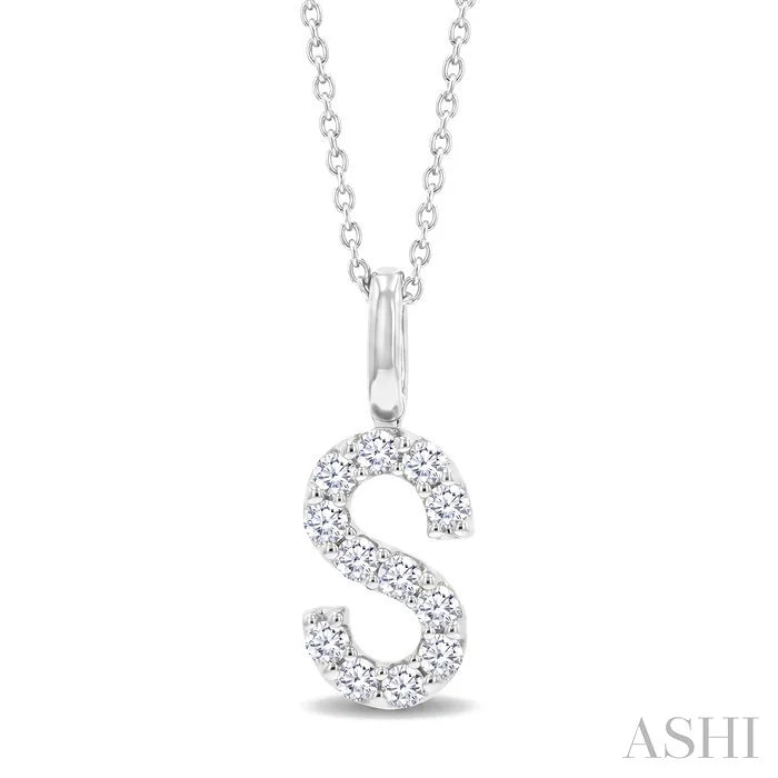 Classic 'S' Initial Diamond Pendant