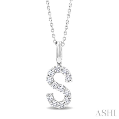 Classic 'S' Initial Diamond Pendant