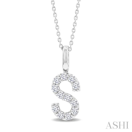 Classic 'S' Initial Diamond Pendant