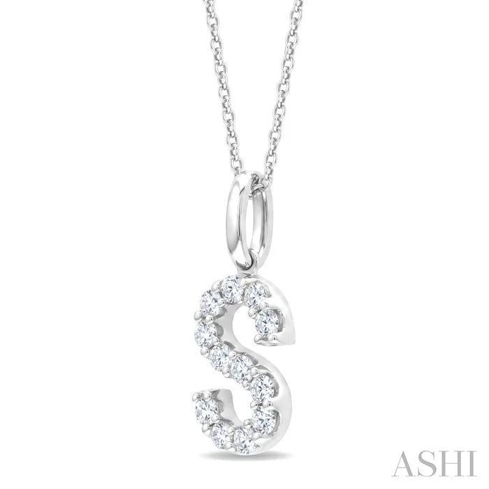Classic 'S' Initial Diamond Pendant