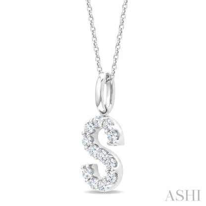 Classic 'S' Initial Diamond Pendant