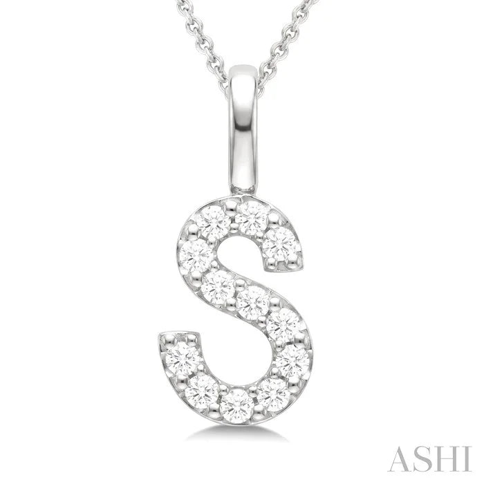 Classic 'S' Initial Diamond Pendant