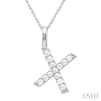 Classic 'X' Initial Diamond Pendant