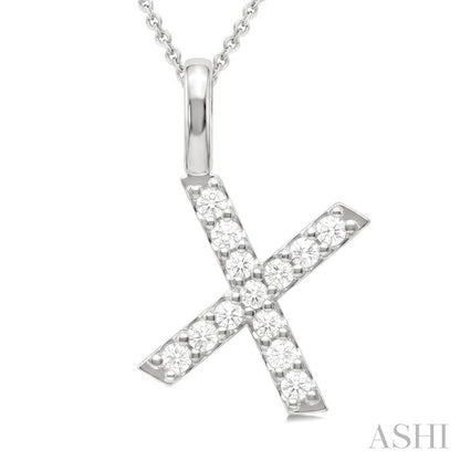 Classic 'X' Initial Diamond Pendant