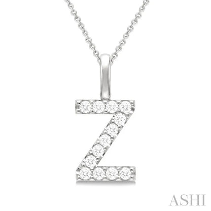 Classic 'Z' Initial Diamond Pendant