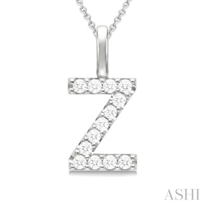 Classic 'Z' Initial Diamond Pendant