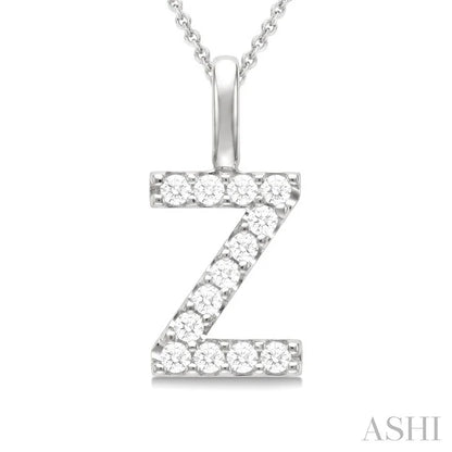 Classic 'Z' Initial Diamond Pendant