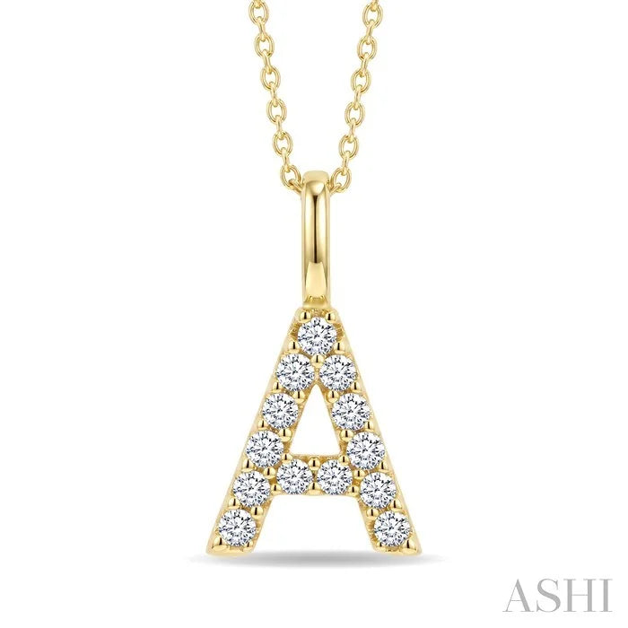 Classic 'A' Initial Diamond Pendant