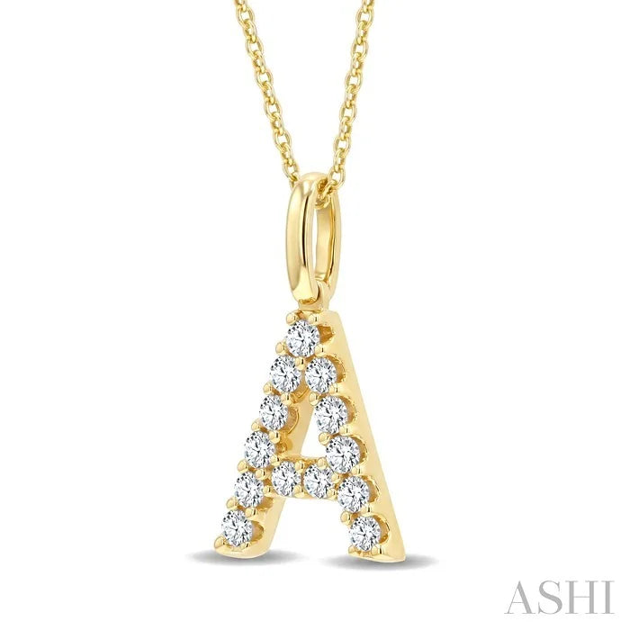 Classic 'A' Initial Diamond Pendant