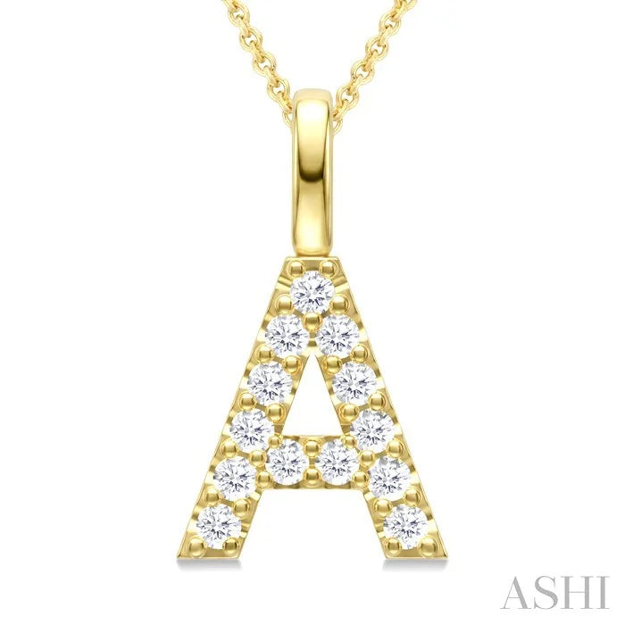 Classic 'A' Initial Diamond Pendant